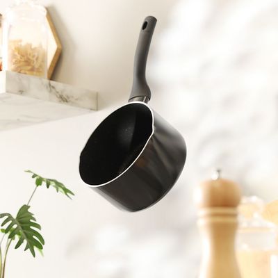 Karolina Aluminium Saucepan 18X10.5Cm Black -3.2MM