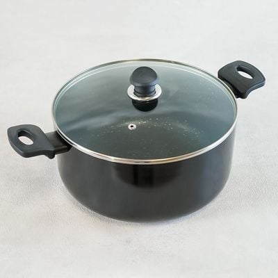 Karolina 9-Pc Aluminium Cookware Set with 5 Layers - Black