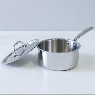 Celina Stainless Steel Saucepan With Lid 18X8.7Cm Shinny Silver -2.5MM