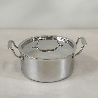 Celina Stainless Steel Casserole With Ss Lid 20X 10.0Cm Shinny Silver -2.5MM