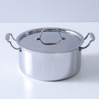 Celina Stainless Steel Casserole With Ss Lid 24X 12.5Cm Shinny Silver -2.5MM