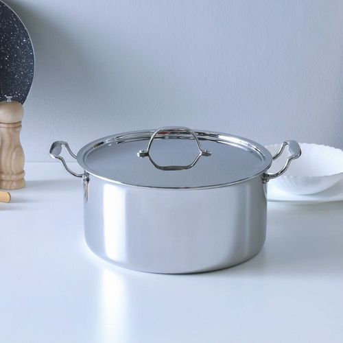 Celina Stainless Steel Casserole With Ss Lid 28X 14.3Cm Shinny Silver -2.5MM