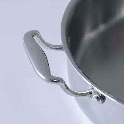 Celina Stainless Steel Shallow Pot With Ss Lid 28X28.0Cm Shinny Silver -2.5MM