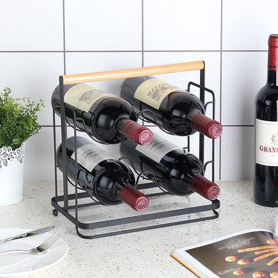 Atticus Wine Holder Black 25.5 x 15.5 x 26 cm