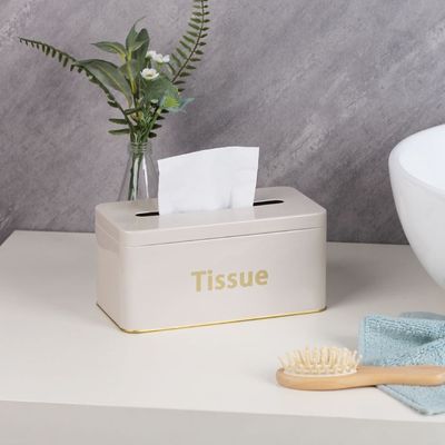 Adrian Tissue Box Beige 22.1 x 11.6 x 10.2 cm