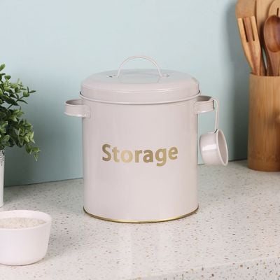 Adrian Multi Propose Food Storage Container Beige 23.5 x 19.5 x 25.5 cm,5.3 L