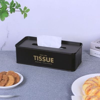 Zyra Tissue Box Black 27.8 x 13 x 8.5 cm