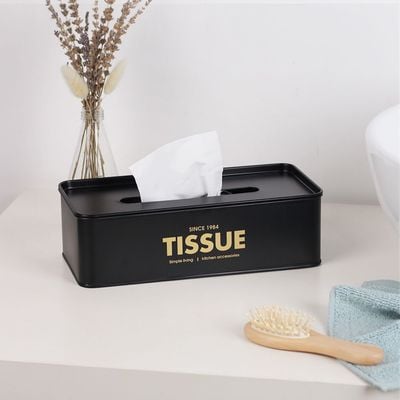 Zyra Tissue Box Black 27.8 x 13 x 8.5 cm