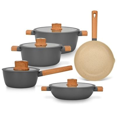 Fissman Aria 9-Pc Cookware Set - Beige