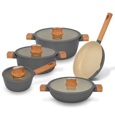 Fissman Aria 9-Pc Cookware Set - Beige