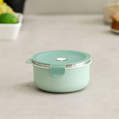 Let's Eat Stainless Steel Lunch Box Mint Green 900Ml 17X17.5X 8.2Cm