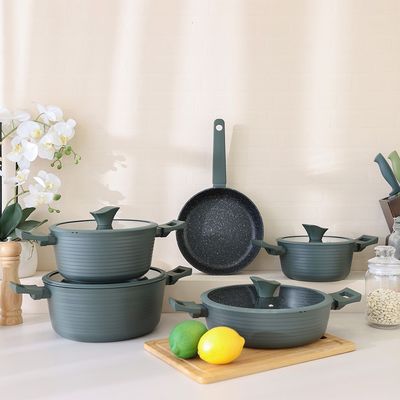 Essence 9-Pc Cross Cookware Set - Midnight Green