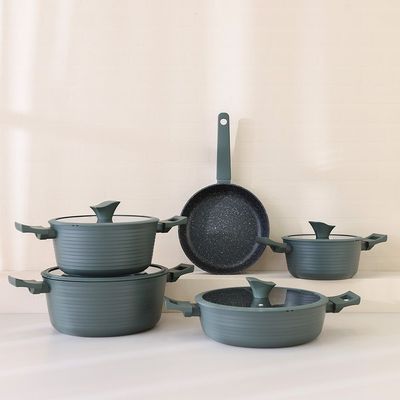 Essence 9-Pc Cross Cookware Set - Midnight Green