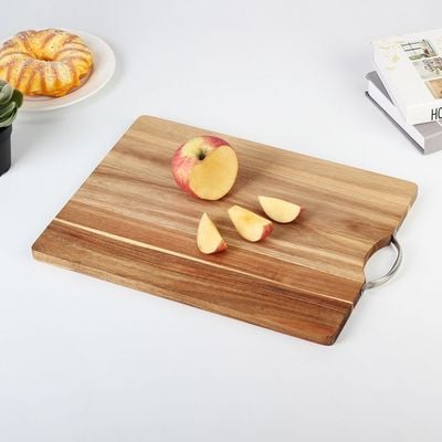 Loretta Acacia Wood Chopping Board With Iron Handle 40 X 30 X1.5 Cm