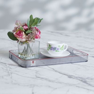 Prisma Serving Tray Smoke Grey 21.8 x 33 x 3.4Cm