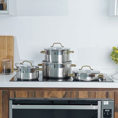 Celina 8-Piece Cookware Set Silver -2MM