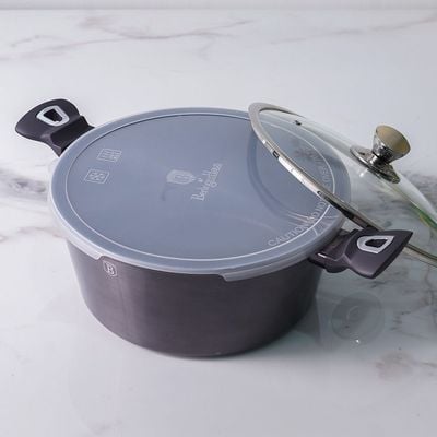 BerlingerHaus Casserole with lid, 28 cm, Metallic Line Carbon Pro Edition