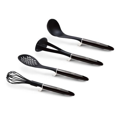 BerlingerHaus 4-Piece kitchen tool set, carbon pro dark grey