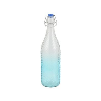 قارورة زجاجية ملونة من دانوب - أزرق - 1000 مل