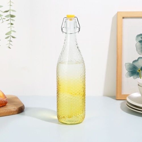 Danube Essential Colored Glass Bottle Yellow 1000 Ml