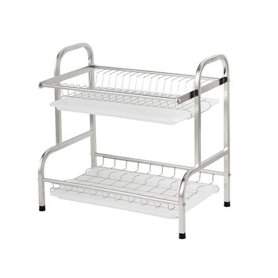 Atticus 2-Tier Stainless Steel Dish Rack - Shiny - 42.3x25.5x40.5 cm