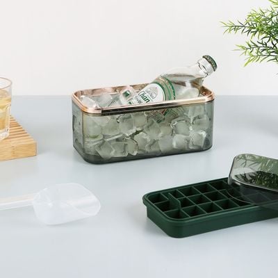 Danube Essential 4-Piece Ice Maker Box Set With Lid Light Green 20 X 10 X 10.5 CM 