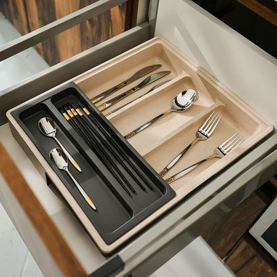 Danube Essential Expandable Cutlery & Utensil Tray - Grey