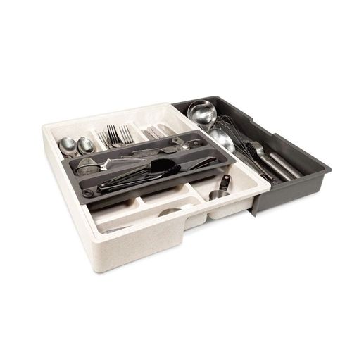 Danube Essential Expandable Cutlery & Utensil Tray - Grey