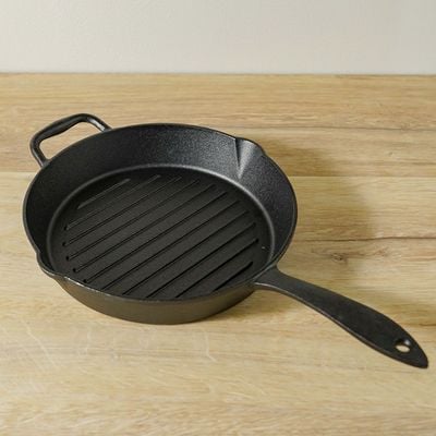 Rosette Cast Iron Round Grill Pan - 28 cm (Dia.)