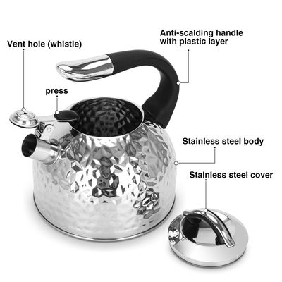 Fissman Whistling Kettle - Anita - Stainless Steel - 2.5 L 