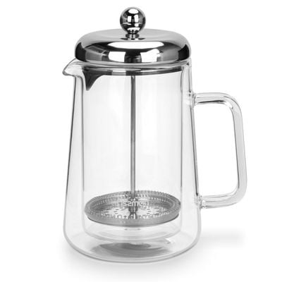 Fissman Double Wall French Press Coffee Maker - Borosilicate Glass - 600ml 