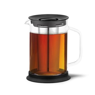 إبريق شاي مع مصفاة فولاذية وزجاج مقاوم للحرارة من فيسمان - 1500 مل