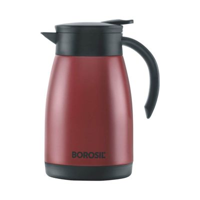 Borosil Vacuum Stainless Steel Teapot - Red - 750 ml