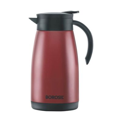 Borosil Vacuum Stainless Steel Teapot - Red - 1500 ml