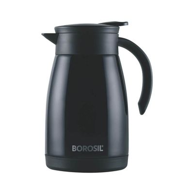 Borosil Vacuum Stainless Steel Teapot - Black - 750 ml