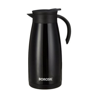 Borosil Vacuum Stainless Steel Teapot Black 1500 Ml