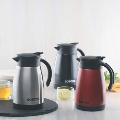 Borosil Vacuum Stainless Steel Teapot - 1500 ml