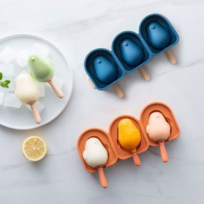 Kitchen Essentials Bird-Shaped Ice Popsicle Mold - Orange - 22.4x12.6x3.4 cm