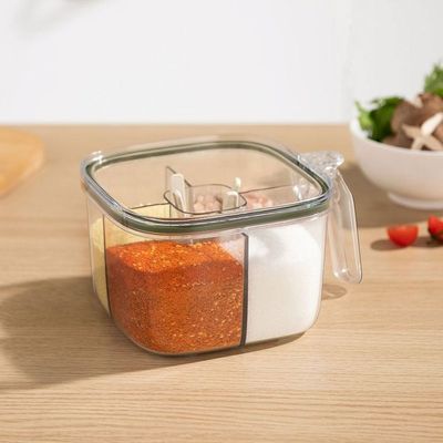 Kitchen Essentials Multi-Grid Seasoning Box - 4x250 ml - Grey - 17.1x13.6x9.2 cm