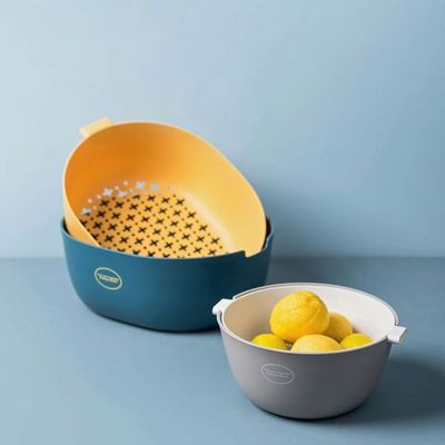 Kitchen Essentials O-Shaped Drain Basket - Light Grey - 22.5x20.3x10.1 cm