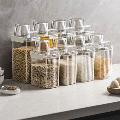 Kitchen Essentials Food Container - 1800ml - White - 12.9x10.7x26.3 cm