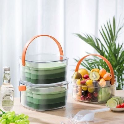 Kitchen Essentials 3-Layer Ice Bucket - Green - 20.2x19.2x10.7 cm