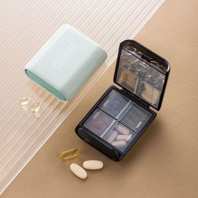 Kitchen Essentials Multi-Propose Pill Box - Green - 8x9x5 cm