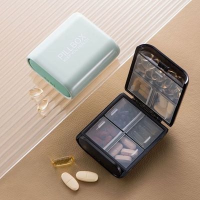 Kitchen Essentials Multi-Propose Pill Box - Green - 8x9x5 cm