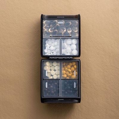 Kitchen Essentials Multi-Propose Pill Box - Green - 8x9x5 cm