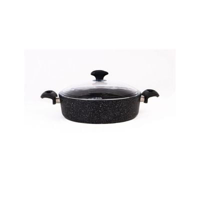 Falez 7-Pc Premium Granite Cookware Set - Black