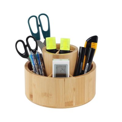 Loretta Bamboo Rotatin Smart Desk Organizer 20x20x14.5cm