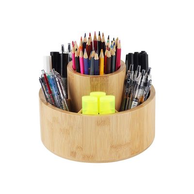 Loretta Bamboo Rotatin Smart Desk Organizer 20x20x14.5cm