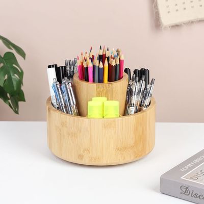 Loretta Bamboo Rotatin Smart Desk Organizer 20x20x14.5cm