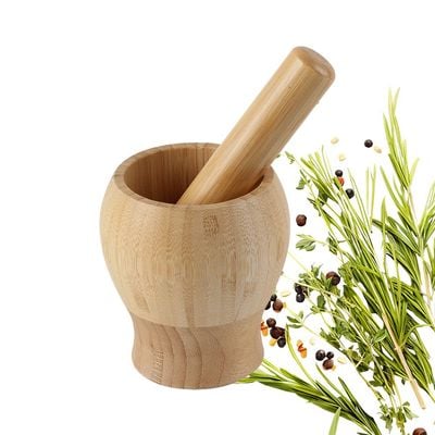 Loretta Bamboo Spice Grinder 10 x 10 x 10.9 Hcm, Pestle L 16cm